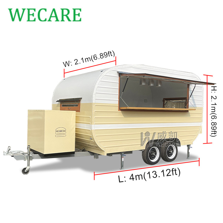 Wecare trailers food mobile kitchen bar snack cart catering food trailer concession foodtruck bbq food truck