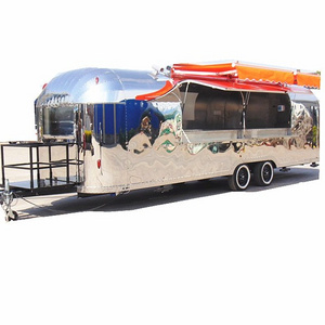 WECARE custom big mobile food truck catering concession airstream mobile pizza fast food trailers with full kitchen equipments