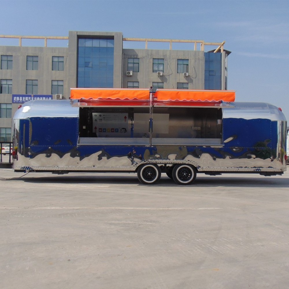 WECARE custom big mobile food truck catering concession airstream mobile pizza fast food trailers with full kitchen equipments