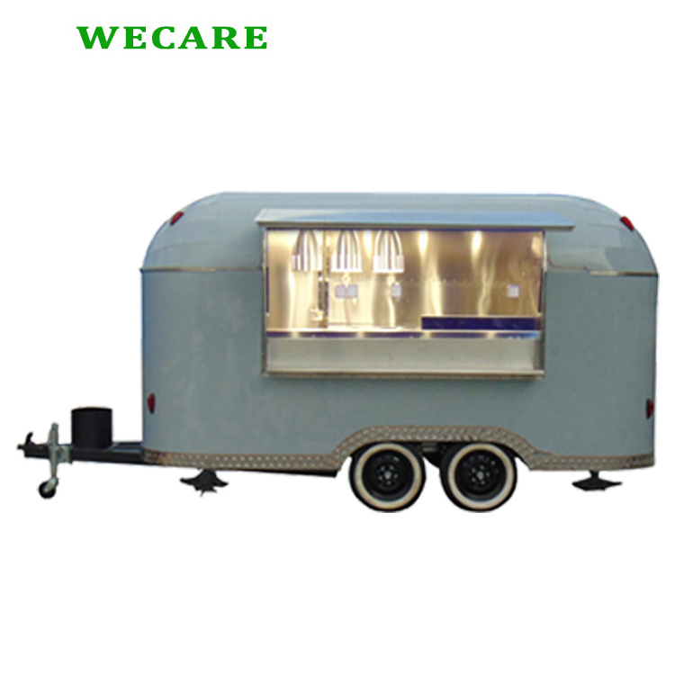 Wecare custom remorque coffee food truck mobile airstream food trailer with full kitchen equipments for sale