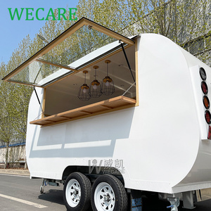 Wecare mobile vintage foodtruck manufacturers concession food catering coffee trailer beach ice cream/hot dog cart with fryer