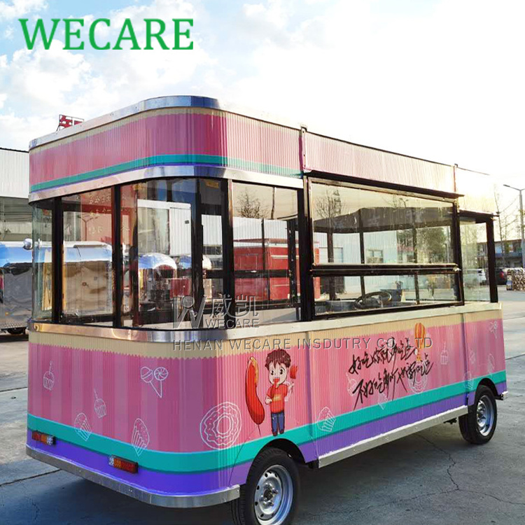 Wecare electric mobile snack machines food truck seasoning plant food shop mobile food cart trailer for sale in philippines