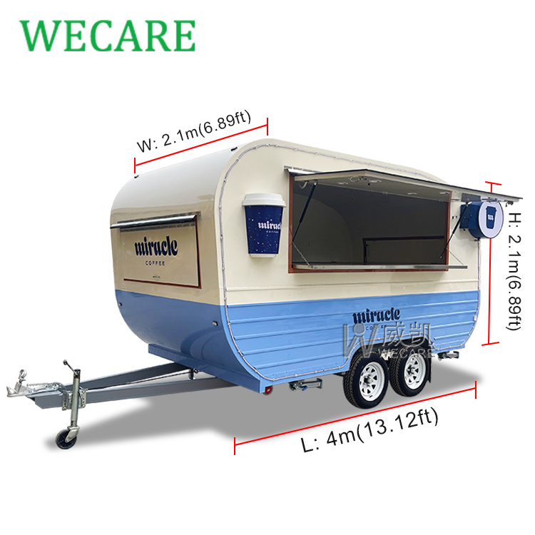 Wecare Concession Catering Mobile Bar BBQ Food Trailer Fully Equipped Ice Cream Coffee Fast Food Truck