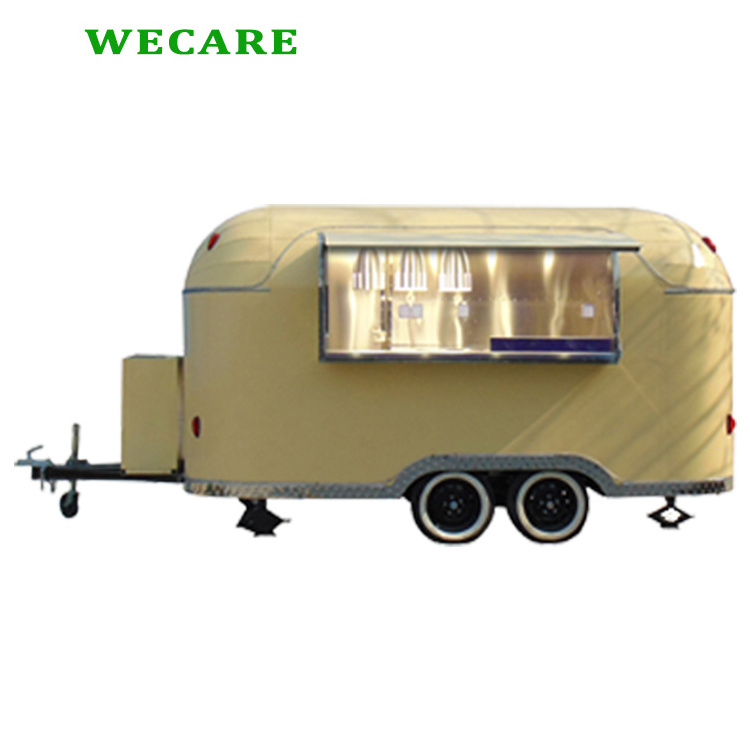 Wecare custom remorque coffee food truck mobile airstream food trailer with full kitchen equipments for sale