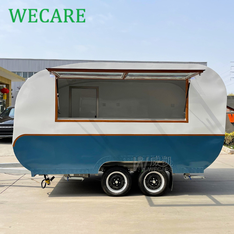 Wecare mini fast food truck van coffee van hotdog burger food cart designs free mobile food trailer