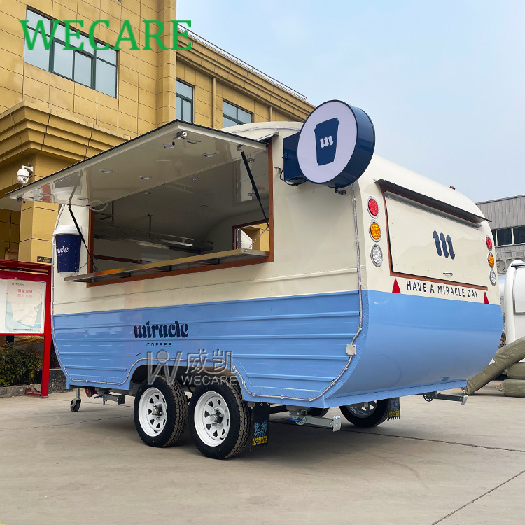 Wecare Concession Catering Mobile Bar BBQ Food Trailer Fully Equipped Ice Cream Coffee Fast Food Truck