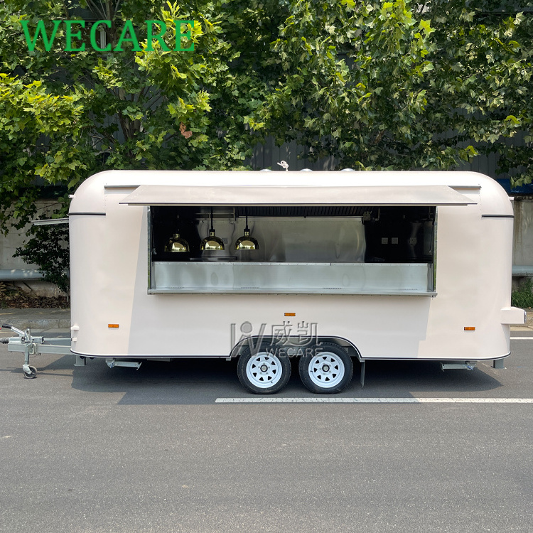 Wecare snack bar cart mobile bbq grill restaurant concession pizza food truck beer trailer with kitchen hotdog cart with wheel