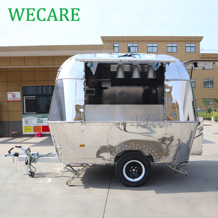 Wecare Concession Food Trailer For Cooking Equipment/ Ice Cream Hamburger Candy Waffle Mobile Food Cart Food Truck