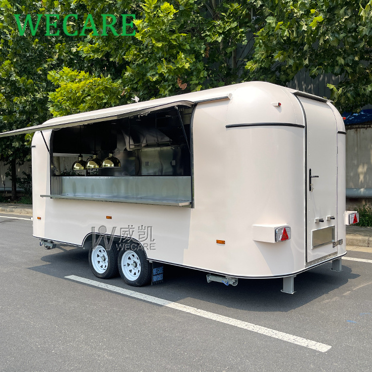 Wecare snack bar cart mobile bbq grill restaurant concession pizza food truck beer trailer with kitchen hotdog cart with wheel