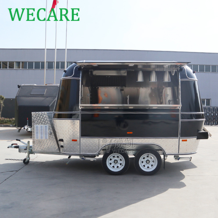 Wecare mini mobile airstream coffee ice cream food trailers fully equipped small mobile snack machines bbq food truck for sale