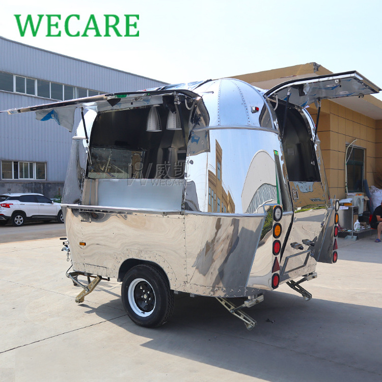 Wecare Concession Food Trailer For Cooking Equipment/ Ice Cream Hamburger Candy Waffle Mobile Food Cart Food Truck