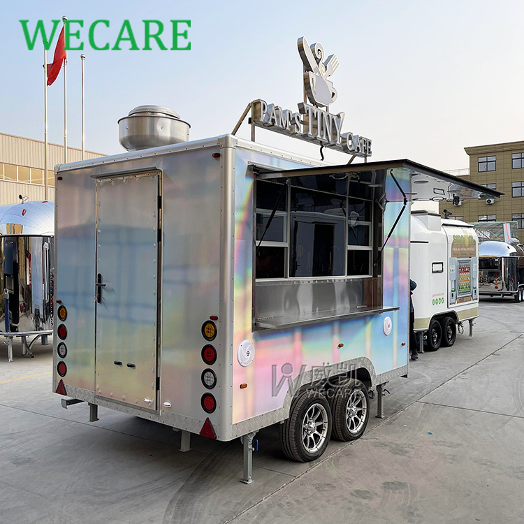 Wecare Mini Coffee Shop Truck  Fast Food Selling Car Hot Dog Caravans Cart Snack Food Kiosk Caravan Outdoor for Sale Craigslist