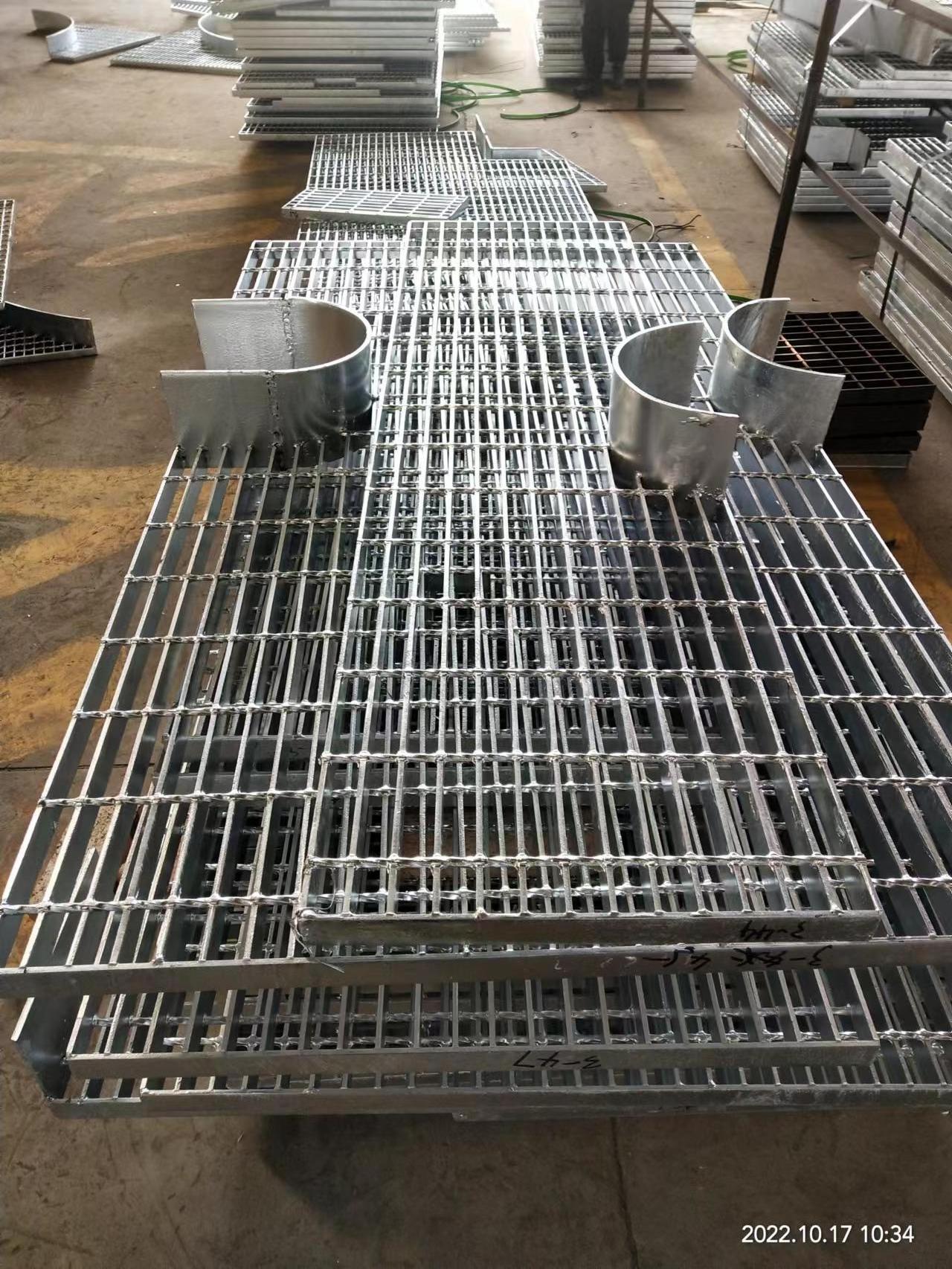 Platform composite construction materials open steel grid floor hdg steel grating for Warehouse