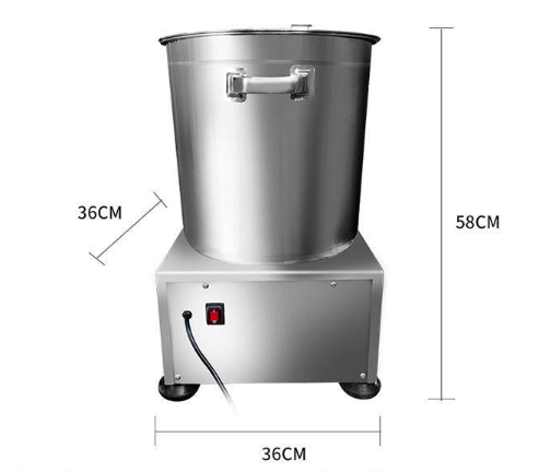 Semi-automatic Rotary Vegetable Dehydrator Kitchen Thickened Stainless Steel Draining Water Washing Basin Salad Spinner