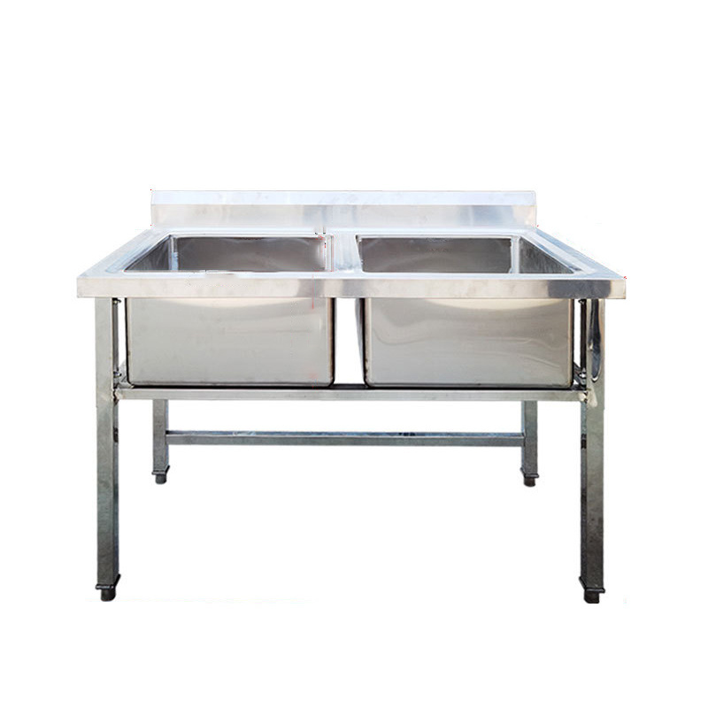 1 Sink 2 3 Sinks Detachable Stainless Steel Thicken  Home Kitchen Sink Restaurant