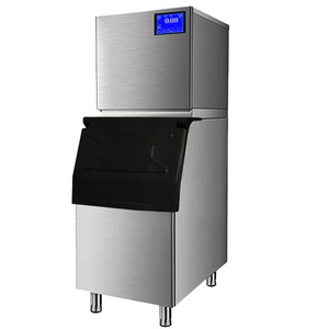 Square ice maker 20-500KG full automatic commercial milk tea shop bar square ice machine with ice storage