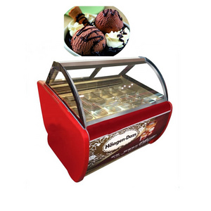 180L Display Cold Food Refrigerated Deep Freezer Ice Cream Showcase For Icecreams