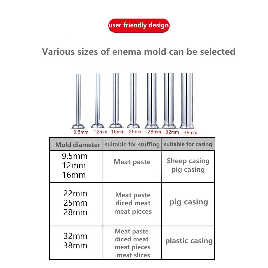 Electric Commercial Sausage Making Machine Manual Sausage Stuffer Household Sausage Filler Linker Hand-operated Enema Machine