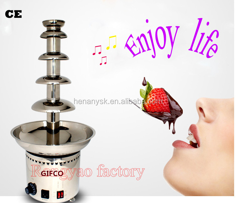 5-Layers Stainless Steel Chocolate Fountain Machine 5 Chocolate Fountain For Hotel