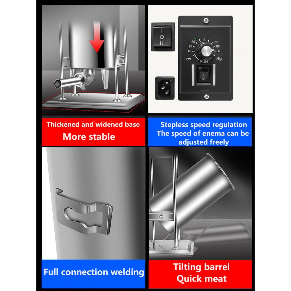 Electric Commercial Sausage Making Machine Manual Sausage Stuffer Household Sausage Filler Linker Hand-operated Enema Machine