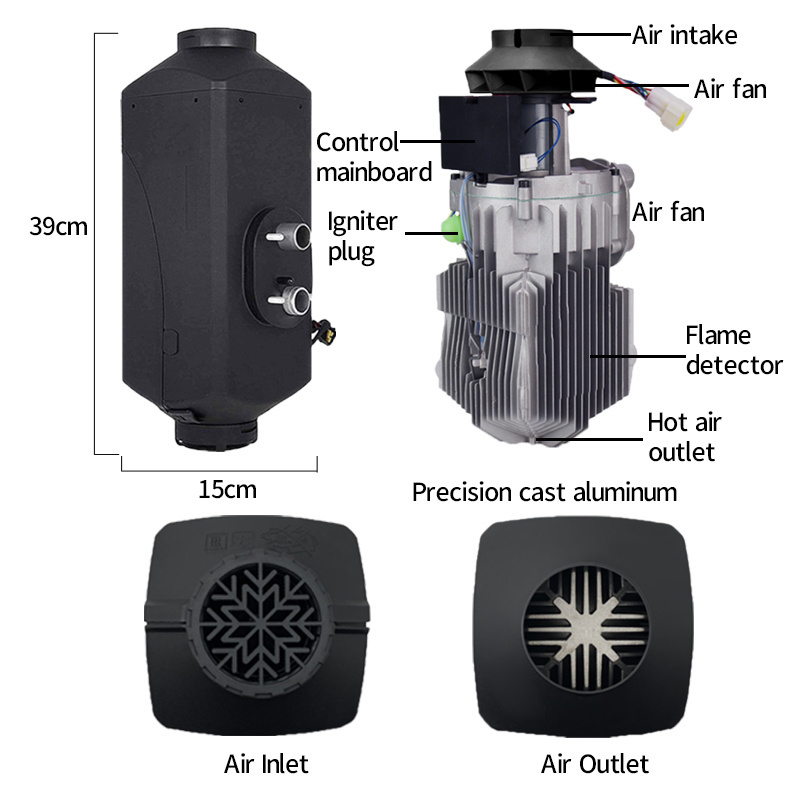 12 /24 volt car air parking diesel heater 10kw  water parking heater 12 volt 24 volt diesel heater