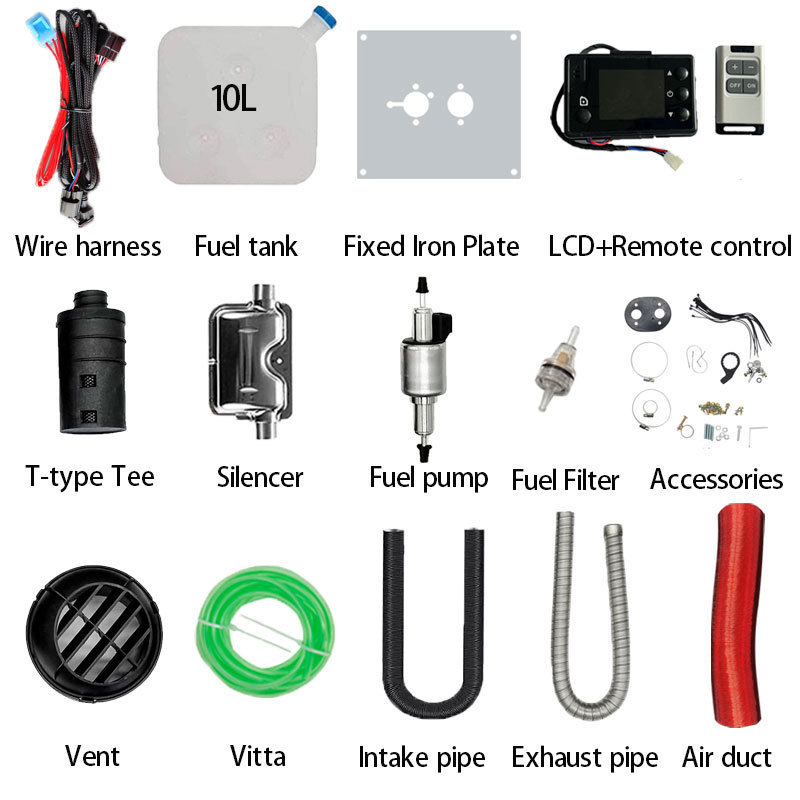 12 /24 volt car air parking diesel heater 10kw  water parking heater 12 volt 24 volt diesel heater