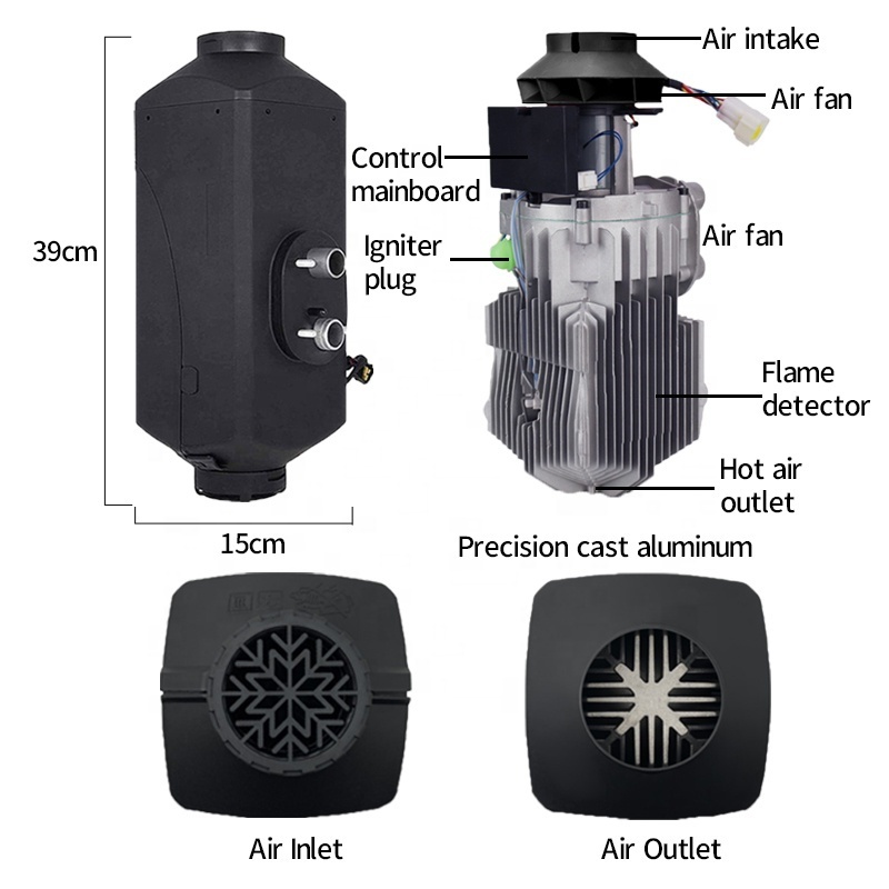 webasto diesel 2kw 5kw heater 12v 24v truck cab parking eberspacher air heater