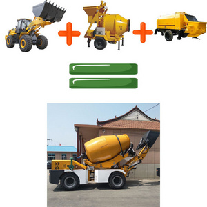 Fully Automatic Self Loading loader soil drum mixer machine JZM \/JZC 350L drum used 500L concrete mixer cement mixer