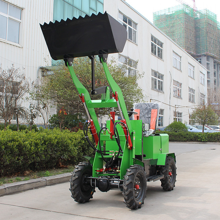 Small 4wd electric loader electric mini skid steer loader