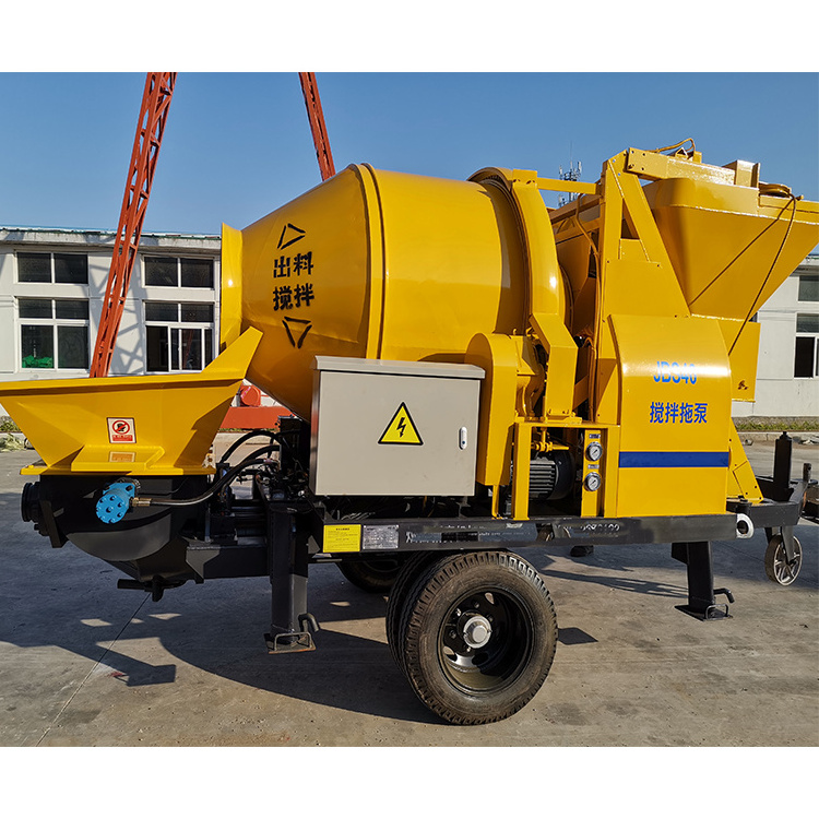 New Arrival Forced Mini Portable Diesel Concrete Mixer With Concrete Pump