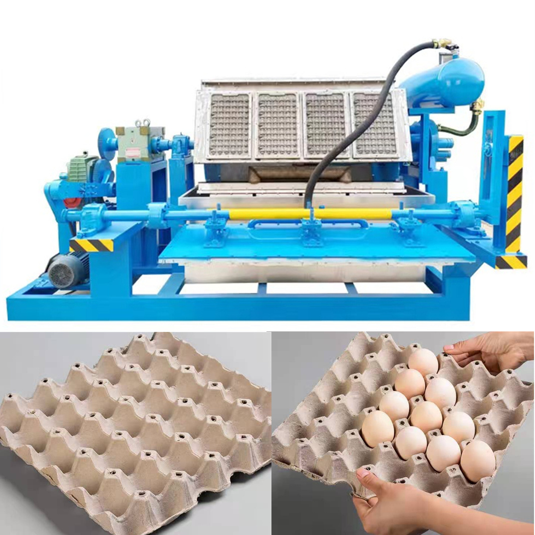 Small egg trays molding machinery paper pulp forming automatic egg carton tray making machine