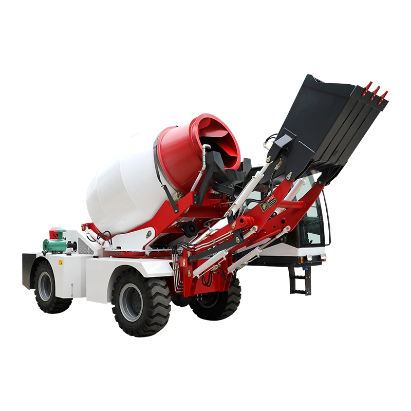 Construction machinery diesel self loading 1 yard mini small portable 350 liter concrete mixer