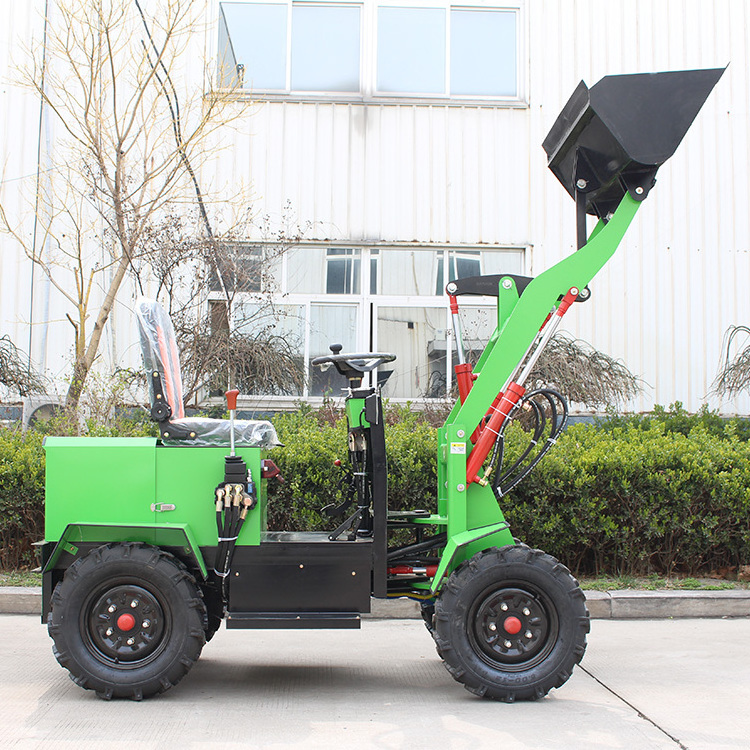 Small 4wd electric loader electric mini skid steer loader