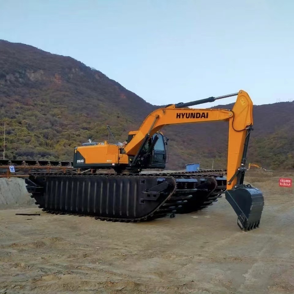 Excavator 30ton Amphibious Excavator Digger with floating pontoon for Sale