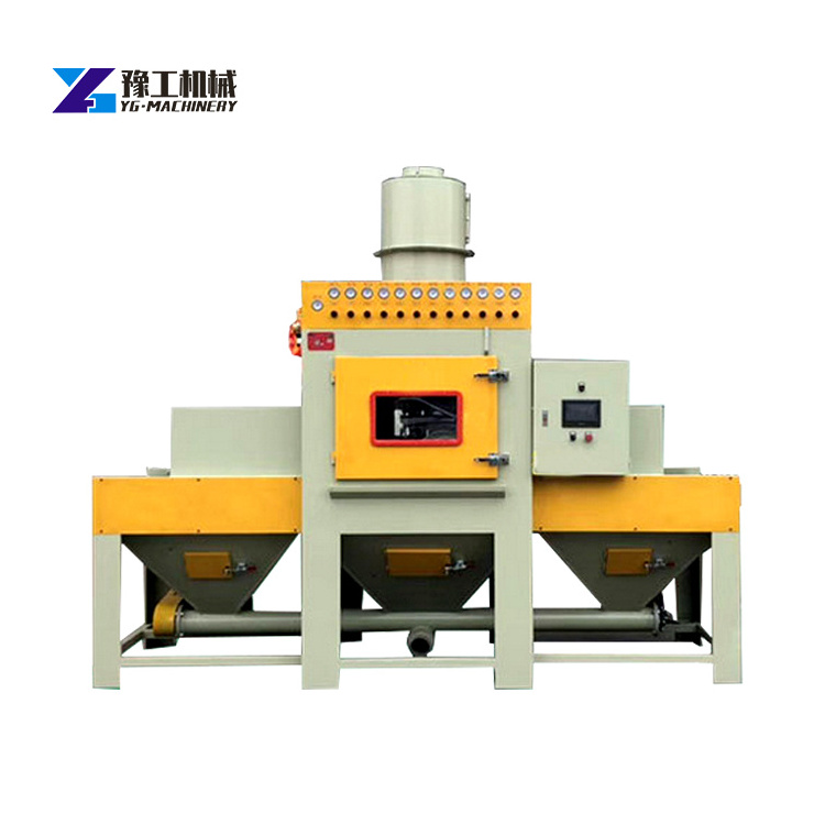 Large double-door conveying type automatic sandblasting machine Furniture and wood sandblasting machine