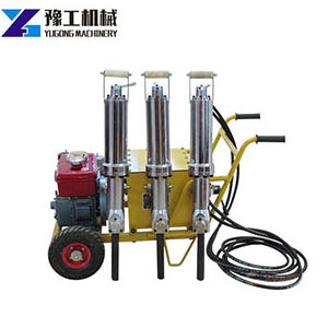 Electric power hydraulic rock splitter for quarry stone cutting