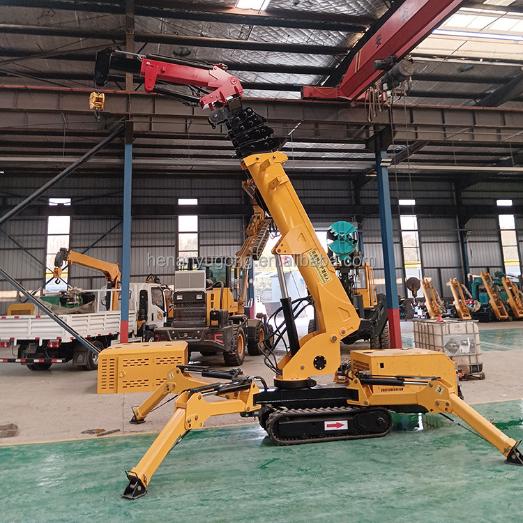 1 Ton 3 Ton 5 Ton 8 Ton Spider Crane Telescopic Boom Mini Crawler Mobile Crane