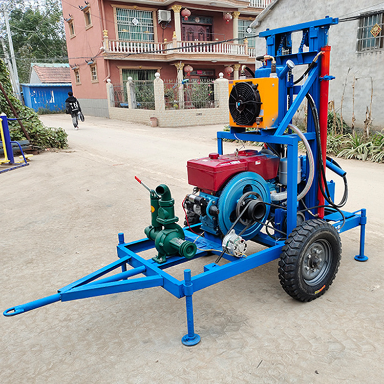 China cheap portable 200 meters mini water well drilling rig swivel factory sale