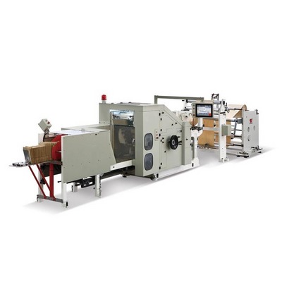 Non woven paper bag making machine with printing machine on paper bags