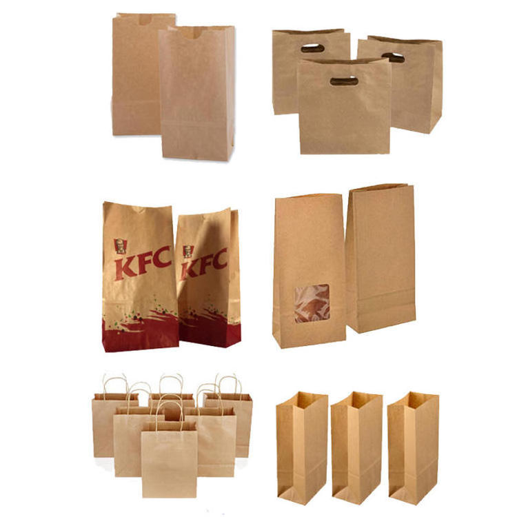 Fully Automatic High Speed Kraft Craft Square Bottom Paper Carry Shopping Food Bag Making Production Machine Price