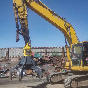 40 Tons Hydraulic Excavator Orange Peel Grapple Fixed Type Manufacturing Steel Scrap Bucket Handling Grab Metal Claws