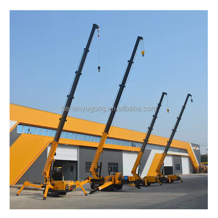 1 Ton 3 Ton 5 Ton 8 Ton Spider Crane Telescopic Boom Mini Crawler Mobile Crane