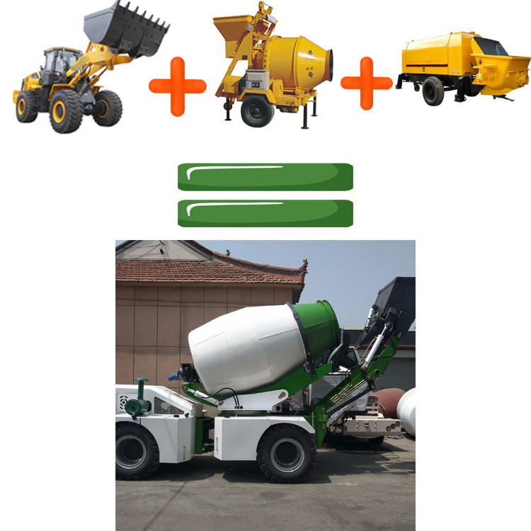 Fully Automatic Self Loading loader soil drum mixer machine JZM \/JZC 350L drum used 500L concrete mixer cement mixer