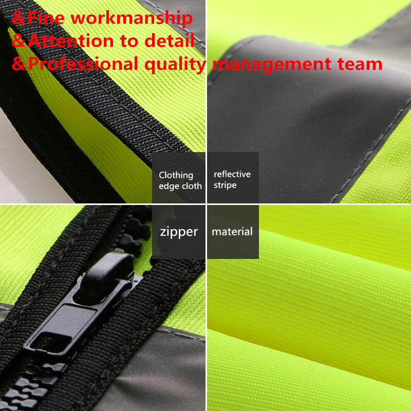 safety coverall elastic waist belt high vis security coat 3m safety  reflective tape clothing red reflective vest