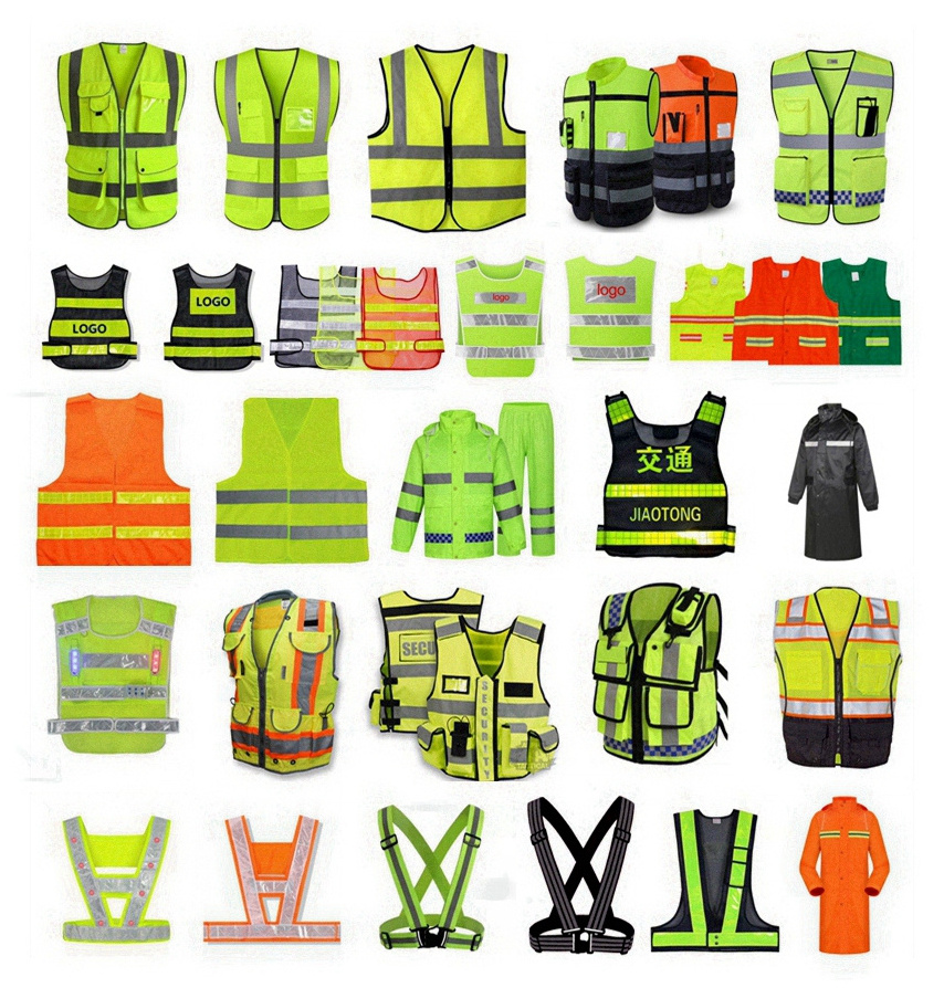 running belt long sleeve reflective safety shirt  jacket bomber  vest with pockets orange reflecting  cycling safety vest