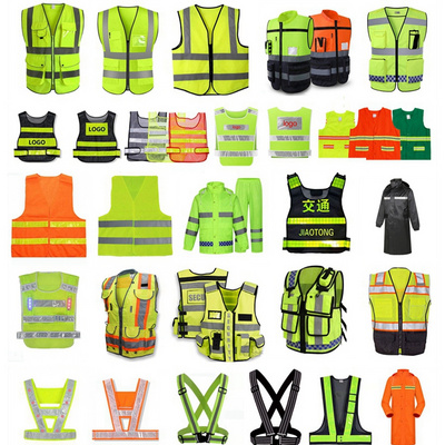 fluorescent tape reflective vest for  safety jacket fleece vest hs code construction safety wear running reflective gear