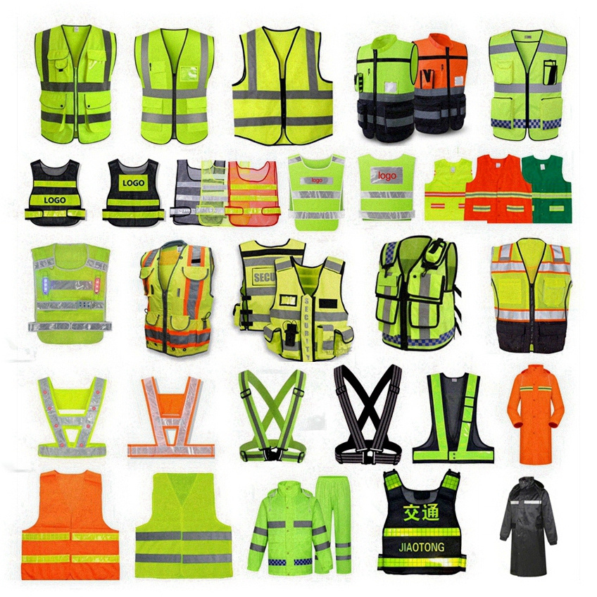 hi vis parka 100% polyester  led running belt chest pocket man to man t-shirt safety vest pink construction shirt