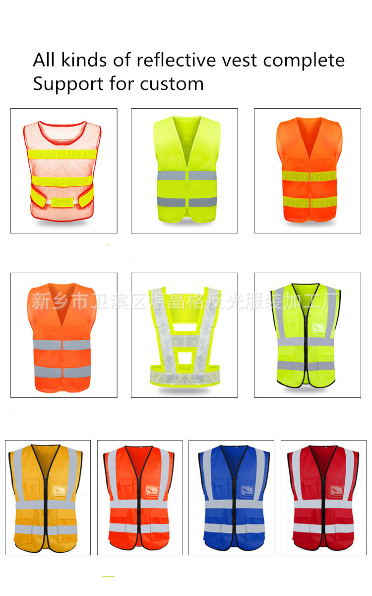 pet reflective safety clothing men cargo jacket construction workwear cycling vest led adjustable orange tactical vest