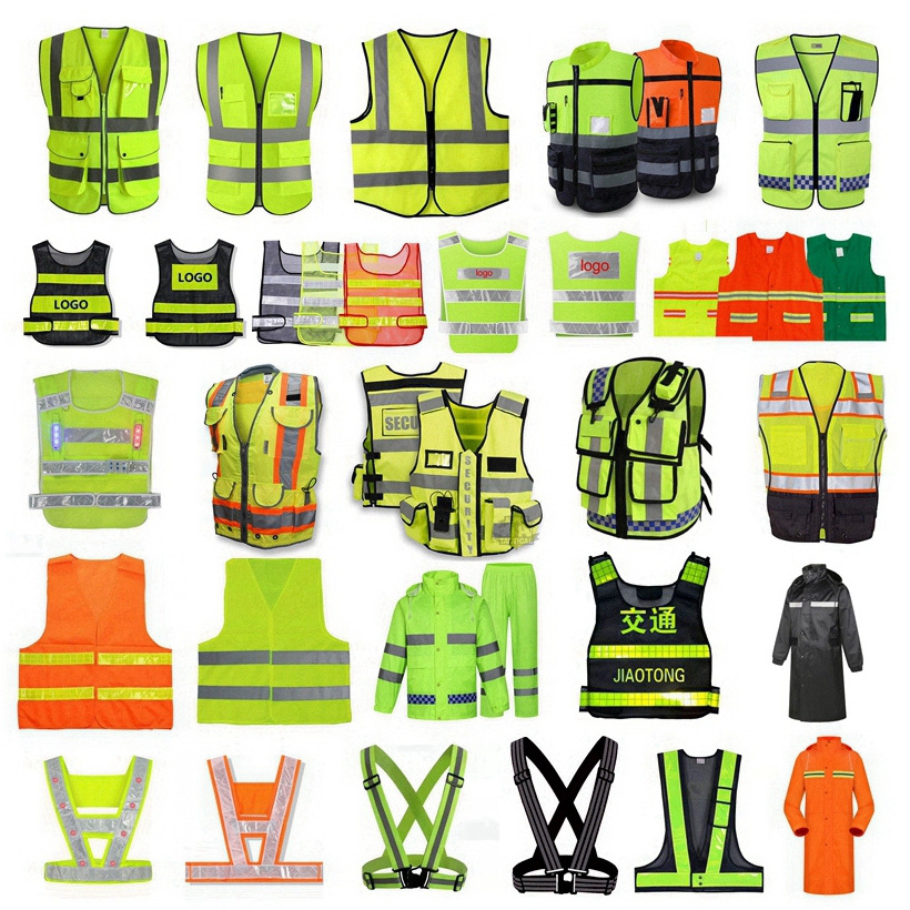 high visibility clothing surveyor elastic belt stretch waterproof safety vest fr safety vest hooded overalls