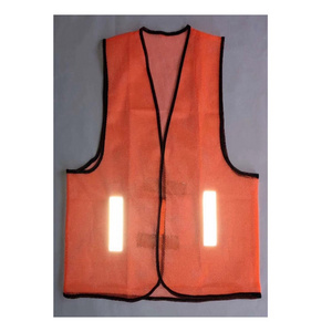 safety vest black 100 polyester tricot fabric reflective led  raincoat reflective adjustable_safety_vest  vest with logo